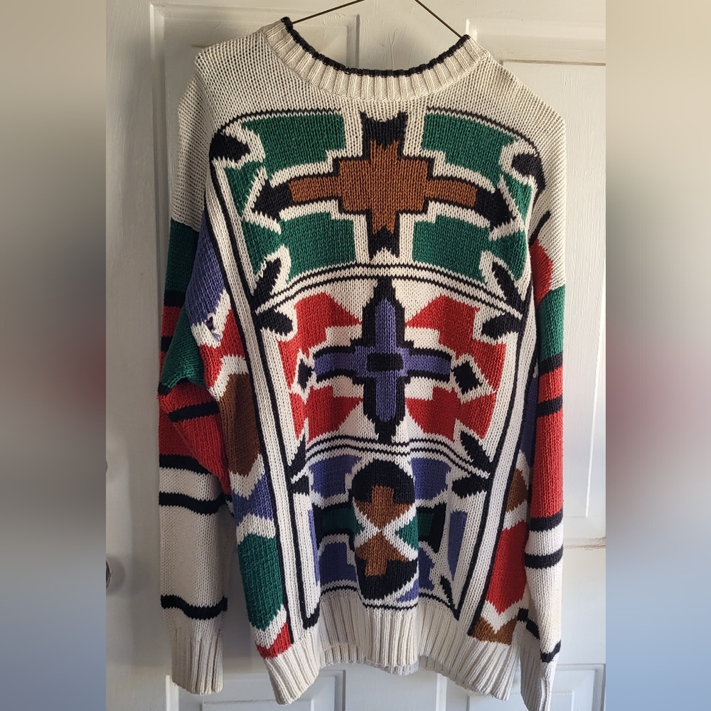 Vintage Bugle Boy Co. Geometric Sweater
